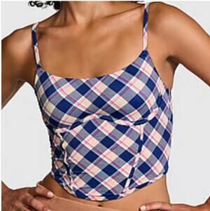 Victoria's Secret / PINK plaid corset crop top size M/DD